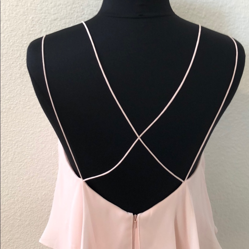 Soft pink chiffon dress - Picture 3 of 4